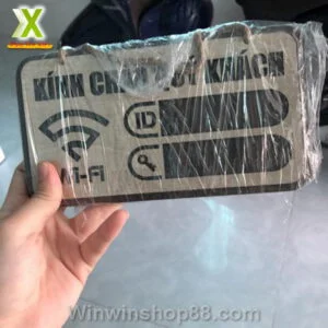 Bảng gỗ ghi chú Wifi 20x11cm - Bảng password wifi treo tường bằng gỗ - Hình ảnh 3