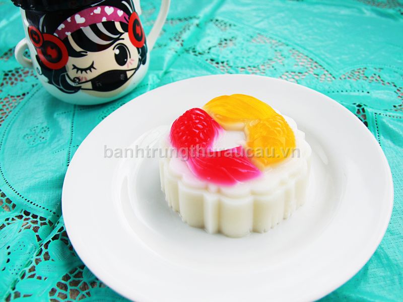 bánh trung thu rau câu nhân bánh flan