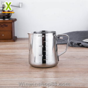 Ca đánh sữa inox có vạch chia 350ml - Hình ảnh 3