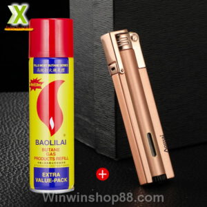 Combo Hộp quẹt dài Aomai V.5 & Bình bơm gas mini - Hình ảnh 2
