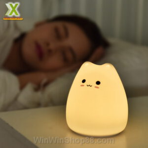 Đèn ngủ mèo đổi màu dễ thương - Hình ảnh 2