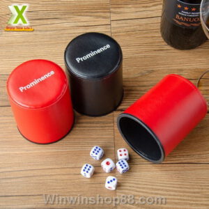 Đồ chơi lắc xí ngầu mẫu bọc da sang trọng tặng kèm xí ngầu - Hình ảnh 2