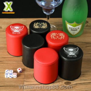 Đồ chơi lắc xí ngầu mẫu bọc da sang trọng tặng kèm xí ngầu - Hình ảnh 4