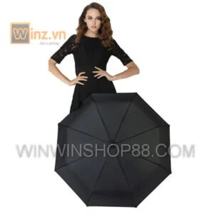 Dù xếp trơn màu đen (loại lớn)