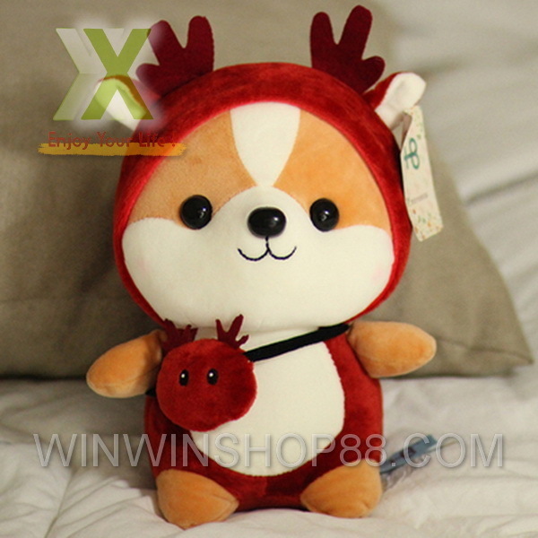 Gấu Bông Chó Shiba Cosplay mềm mịn size nhỏ 25 cm Quận Thủ Đức