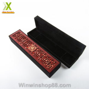 Hộp vải nhung đựng trang sức dây chuyền chữ phúc - Hình ảnh 4
