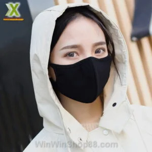 Khẩu trang đen trơn Hàn Quốc - Hình ảnh 4
