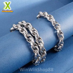 Lắc tay inox nam mắc xích nối 3 vòng - Hình ảnh 4