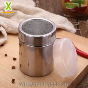 Lọ rắc bột ca cao, matcha chất liệu inox - Hình ảnh 2