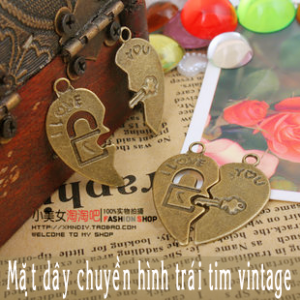 Mặt dây chuyền trái tim vintage mdc58