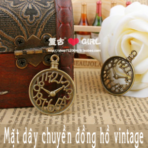 Mặt dây chuyền đồng hồ vintage mdc61