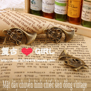 Mặt dây chuyền hình chiếc kèn đồng vintage mdc93