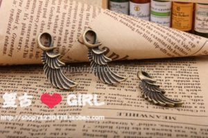 Mặt dây chuyền hình đôi cánh vintage mdc85 - Hình ảnh 3