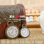 Mặt dây chuyền hình đồng hồ vintage mdc92