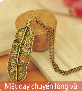 Mặt dây chuyền hình lông vũ mdc108