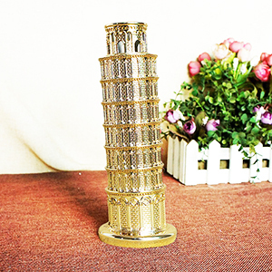 Mô hình tháp nghiêng Pisa V.2 cao 20 cm màu vàng