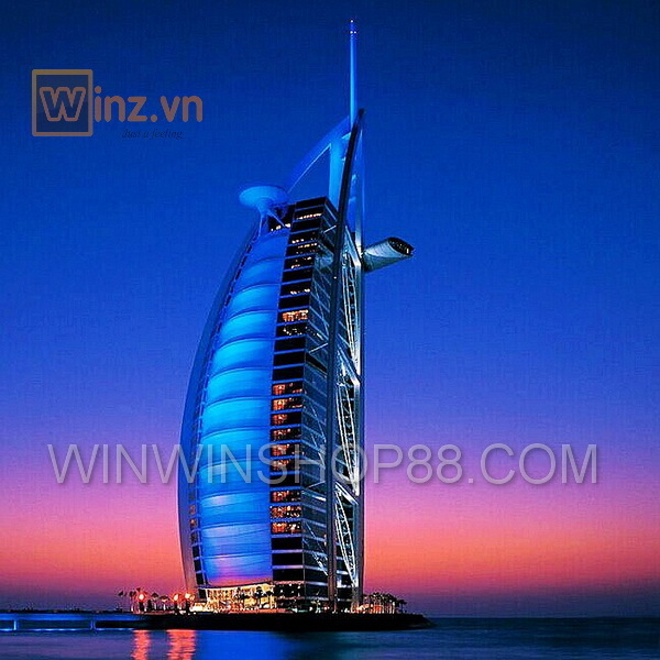 Mô hình khách sạn Burj Al Arab V.2 cao 16 cm