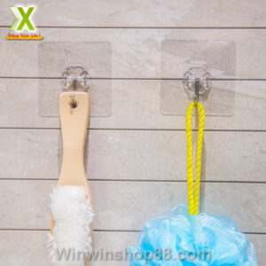 Móc dán tường chịu lực trong suốt siêu dính thần thánh 6x6cm - Hình ảnh 3