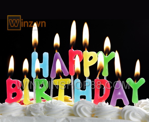 nến sinh nhật chữ happy birthday