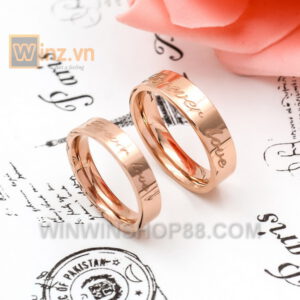Nhẫn cặp Titan Forever Love NC121 - Hình ảnh 4