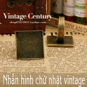 Nhẫn hình chữ nhật vintage N21