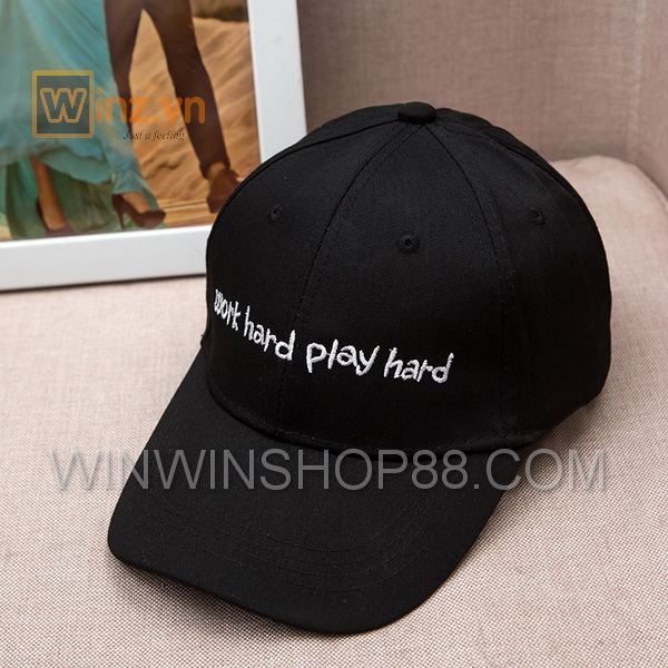 Nón kết work hard play hard NK481