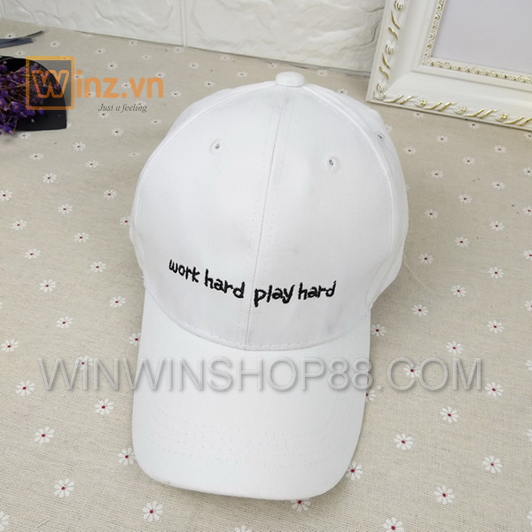 Nón kết work hard play hard NK481