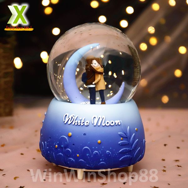 Quả cầu tuyết tình nhân V.20 có nhạc có đèn thổi tuyết Huyện Hóc Môn
