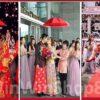 Dù đám cưới song hỷ loại gấp gọn phong cách trung hoa Quận Tân Bình