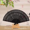 Quạt xếp gỗ màu đen khắc khắc họa tiết phong cách Trung Hoa Quận Bình Thạnh