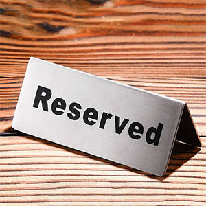 Thẻ đặt bàn reserved bằng inox 304 hdd Quận 9